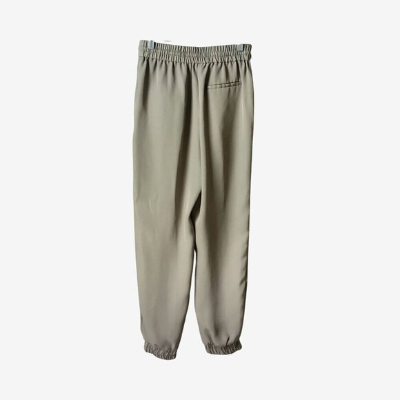 ZARA Tan Cream Neutral Casual Elastic Waist Pull on Pants Joggers- S - Picture 10 of 11